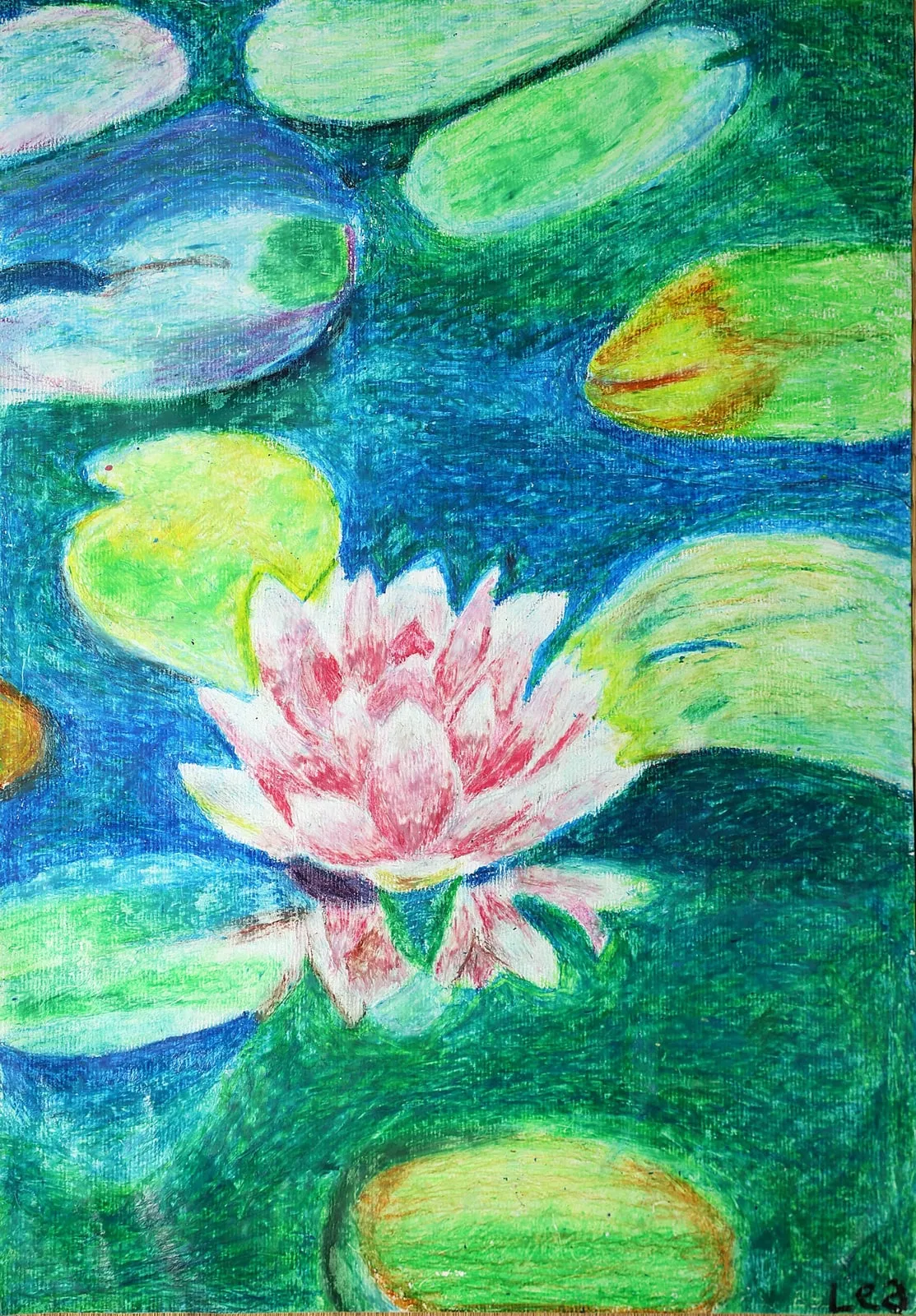 Gemälde: Seerose auf dem Wasser